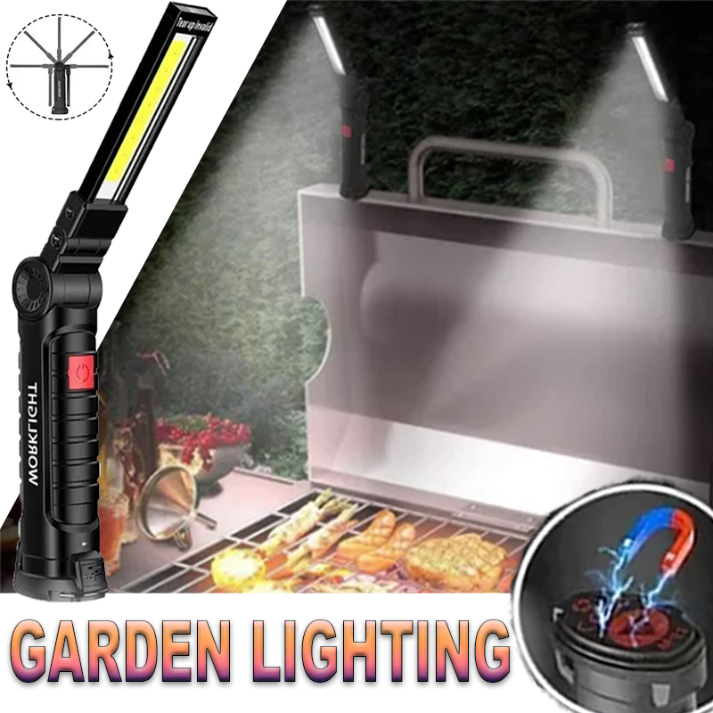 Outdoor Lighting Hooks - Portable LED Flashlight with Magnetic Hook