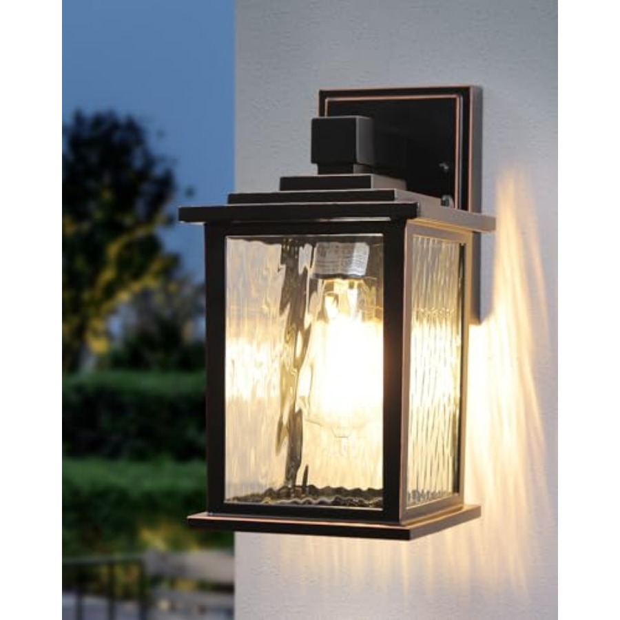 Outdoor Lighting For Front Of House - 12'' Porch Lights Outdoor, Classic Oil-Rubbed