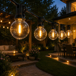 Landscape Spike Light - Solar String Lights Globe Edison Bulb