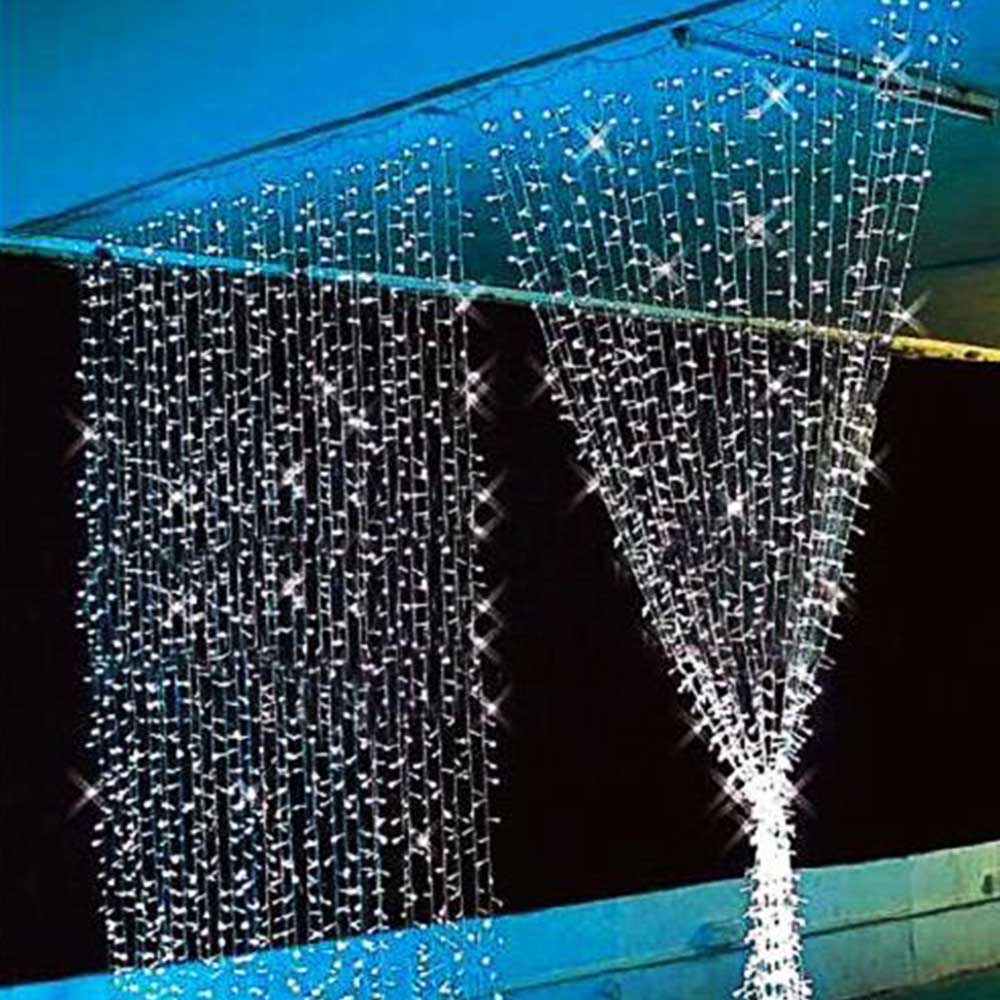 Xmas Outdoor Lighting Decorations - 3x3 LED Icicle Fairy Light Plug