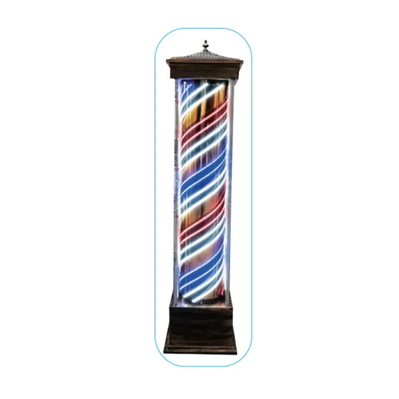 Outdoor Lighting On Sale - Hair styling sign gold barber rotating