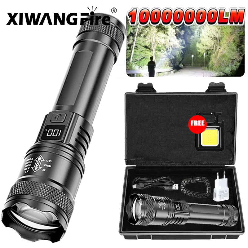Outdoor Lighting Black - Ultra Bright LED Flashlight 2000LM Type-C
