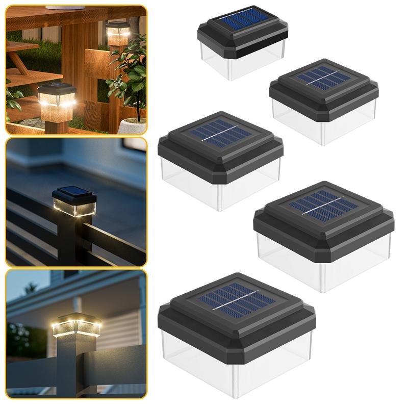 Outdoor Lighting On Fence - Solar LED Post Cap Light for