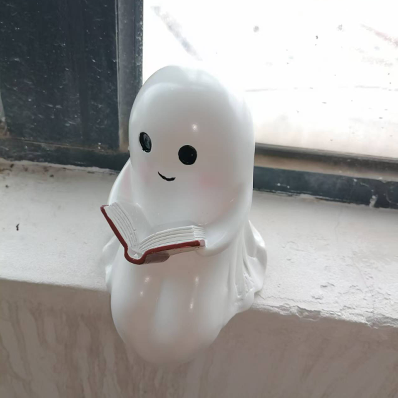 New Cute Ghost Reading Book La - Outdoor Lighting Halloween recension och pris