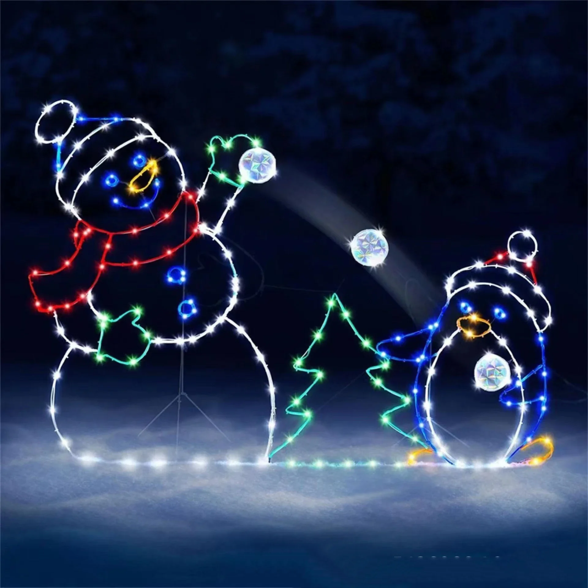 Animated Snowball Light LED Gl - Xmas Outdoor Lighting Decorations recension och pris