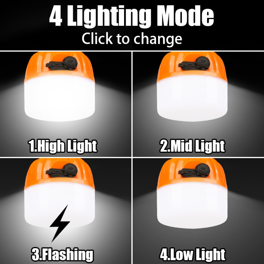 Portable Mini Camping Lamp 4 L - Outdoor Lighting Hooks recension och pris