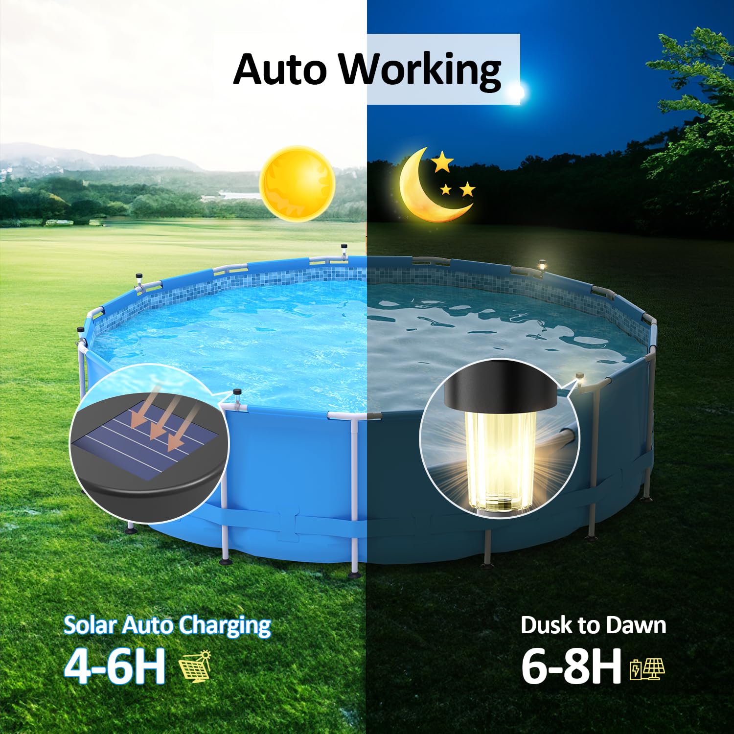 6 packages Solar Pool Light Fr - Outdoor Lighting On Fence recension och pris