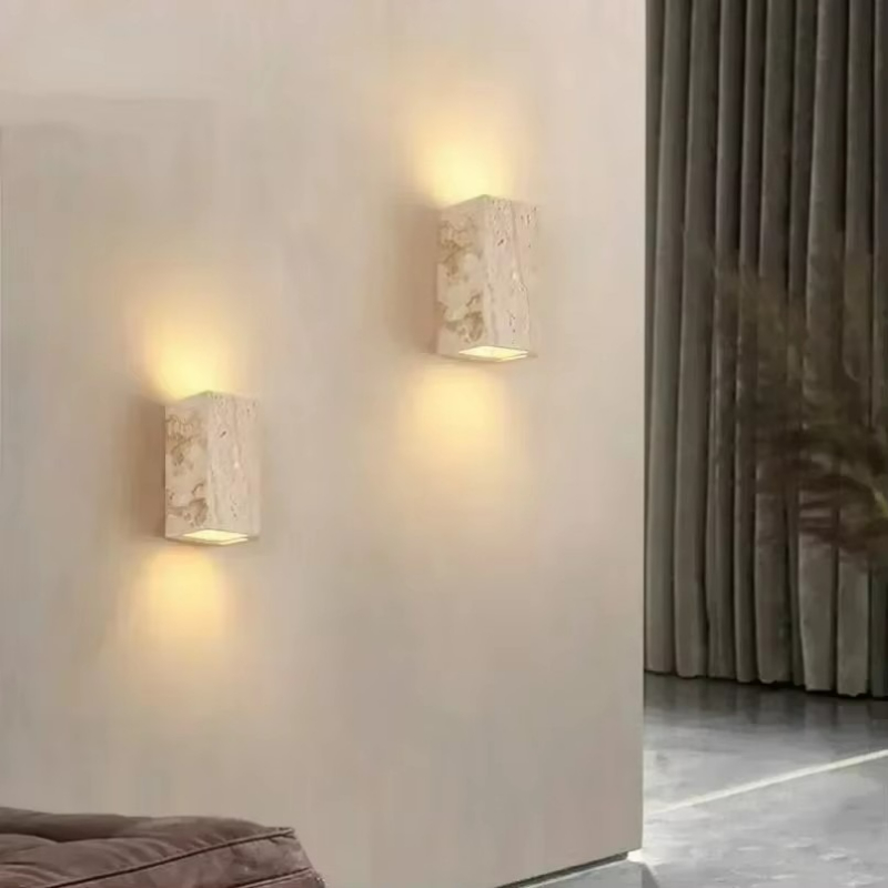 Yellow Travertine Stone Wall M - Outdoor Lighting For Front Of House recension och pris