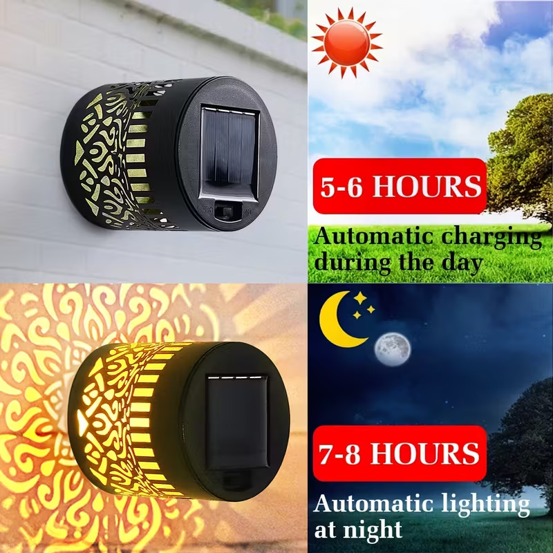 Solar Mandala Lantern Wall Lam - Outdoor Lighting On Fence recension och pris
