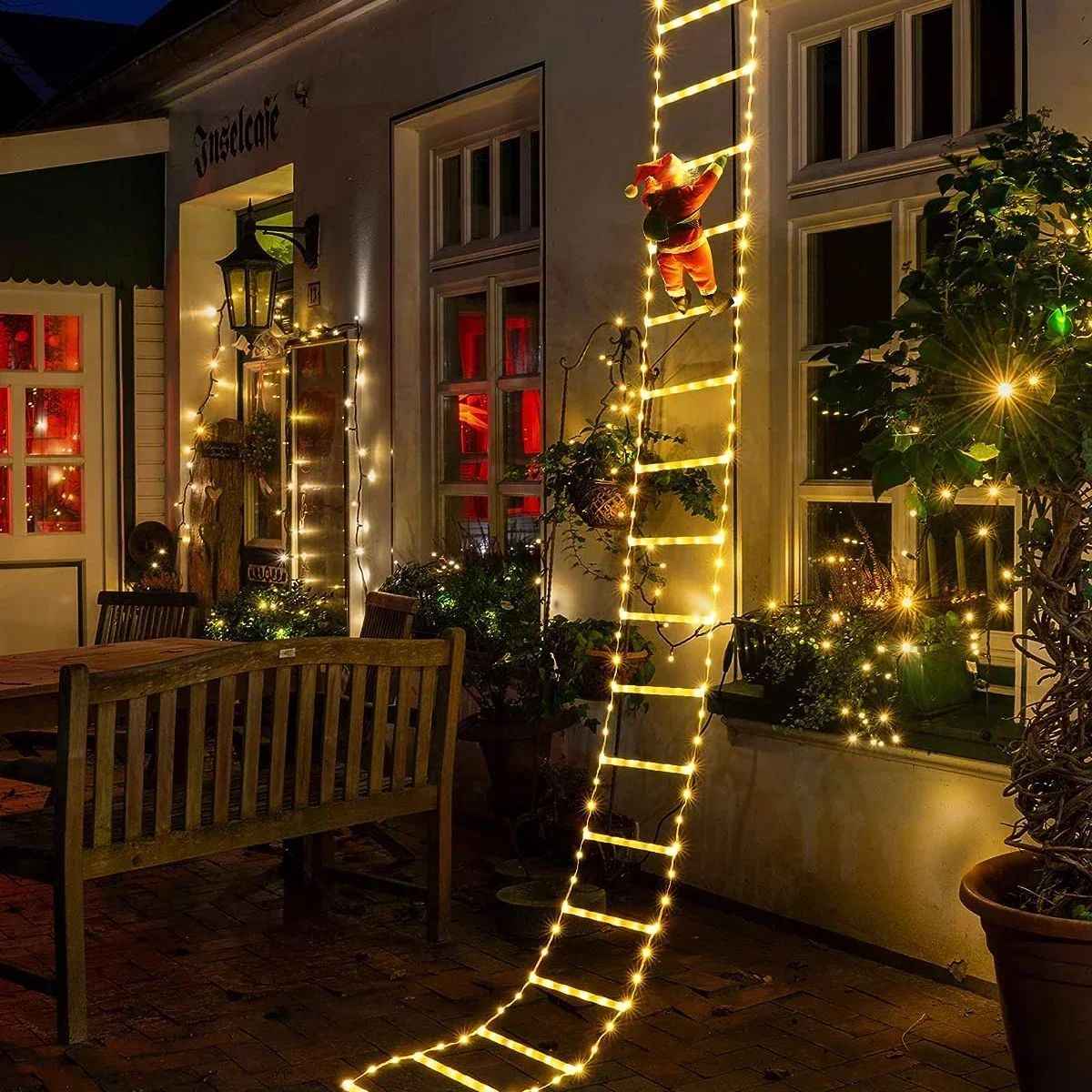 LED Ladder Light for Santa Cla - Xmas Outdoor Lighting Decorations recension och pris