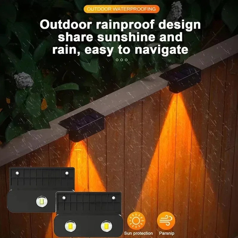 1/2/4PCS  Solar Wall Light Out - Outdoor Lighting On Fence recension och pris