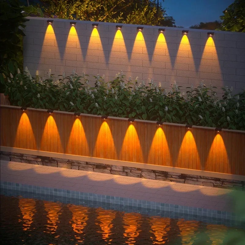 1/2/4PCS  Solar Wall Light Out - Outdoor Lighting On Fence recension och pris