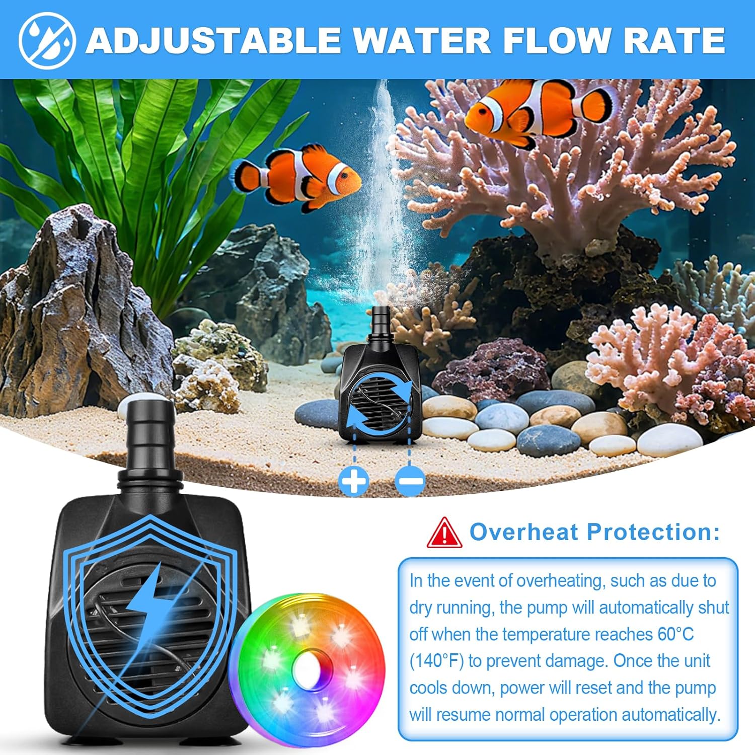 210GPH Submersible Water Pump  - Pond Light Submersible recension och pris