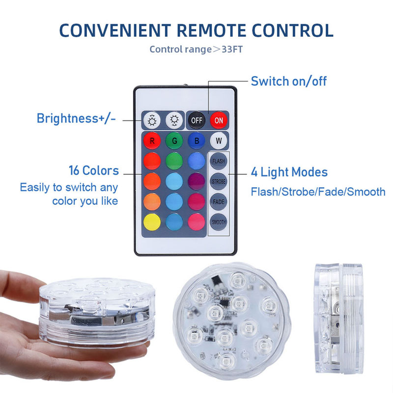 Multi Color Submersible LED Li - Pond Light Submersible recension och pris