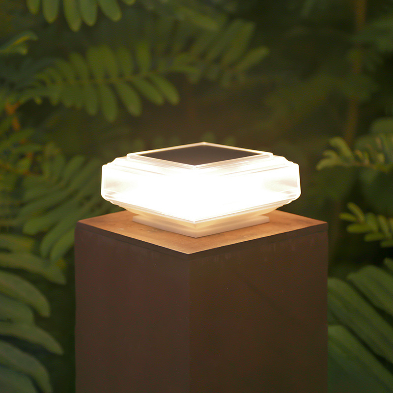 Modern Transparent Solar Post  - Outdoor Lighting On Fence recension och pris