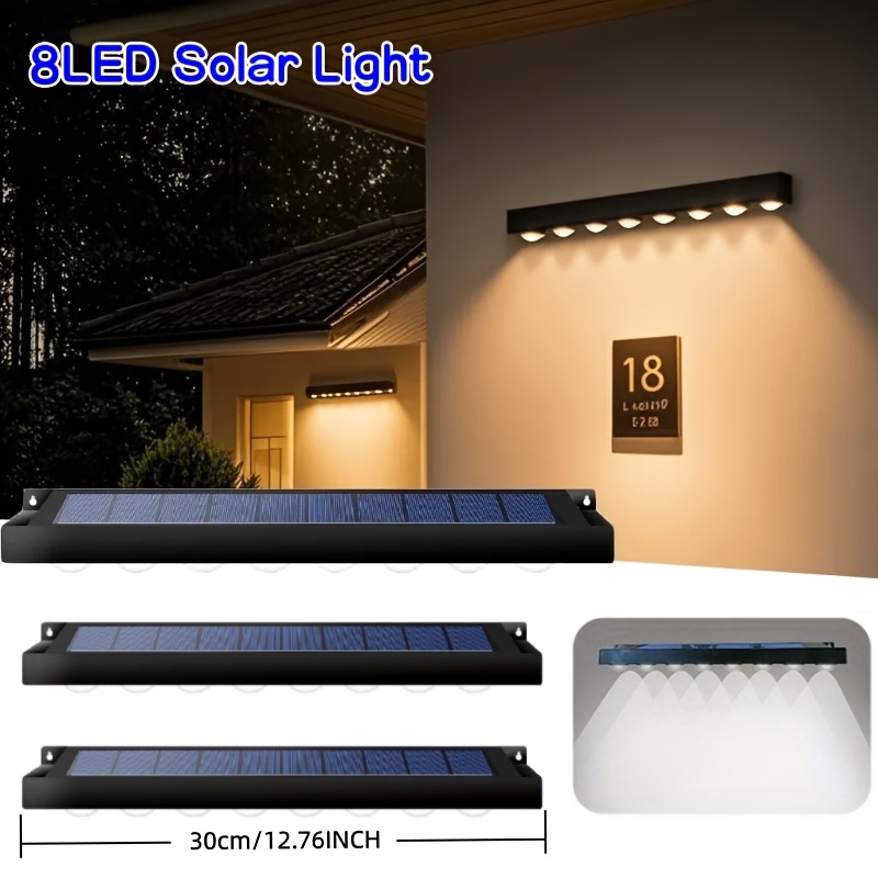 1/2/4Pcs Solar Sign Lights Out - Outdoor Lighting On Fence recension och pris