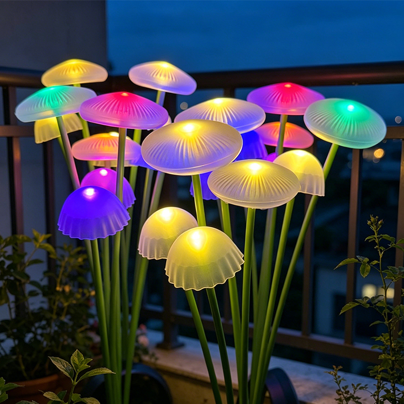 Solar Jellyfish Mushroom Light - Landscape Spike Light recension och pris
