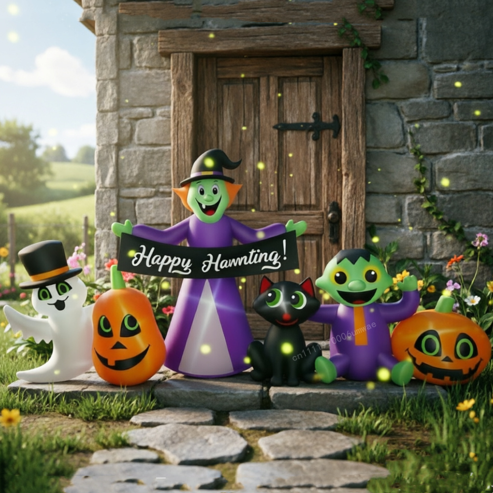 2.4M Halloween Inflatable Witc - Outdoor Lighting For Front Of House recension och pris