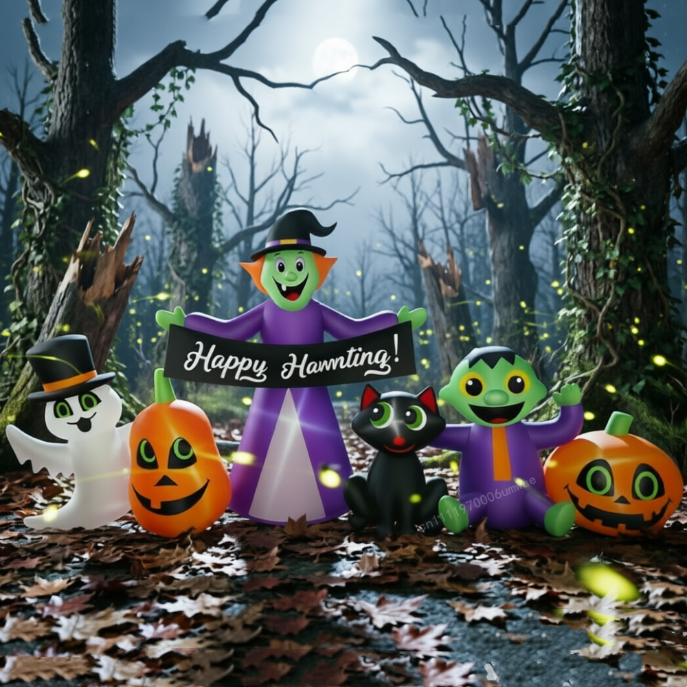 2.4M Halloween Inflatable Witc - Outdoor Lighting For Front Of House recension och pris