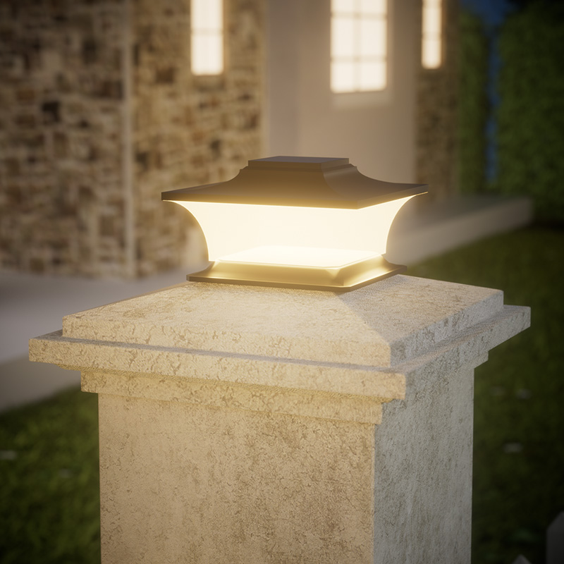 Solar Post Light with Auto On/ - Outdoor Lighting On Fence recension och pris