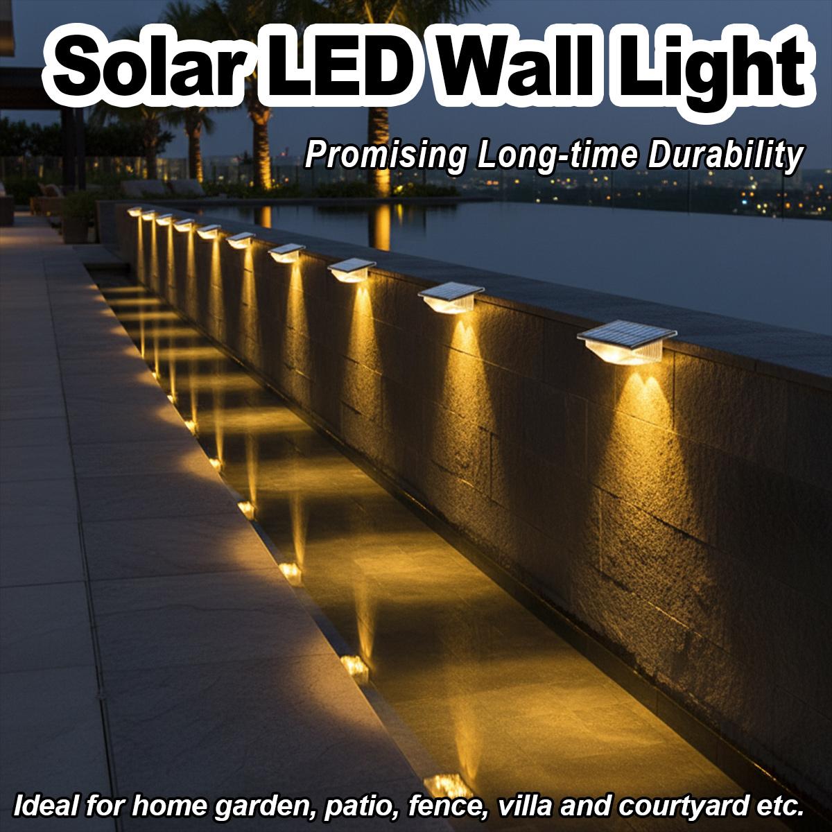 4Pcs Solar Fence Lights Dusk T - Outdoor Yard Lighting Fixtures recension och pris