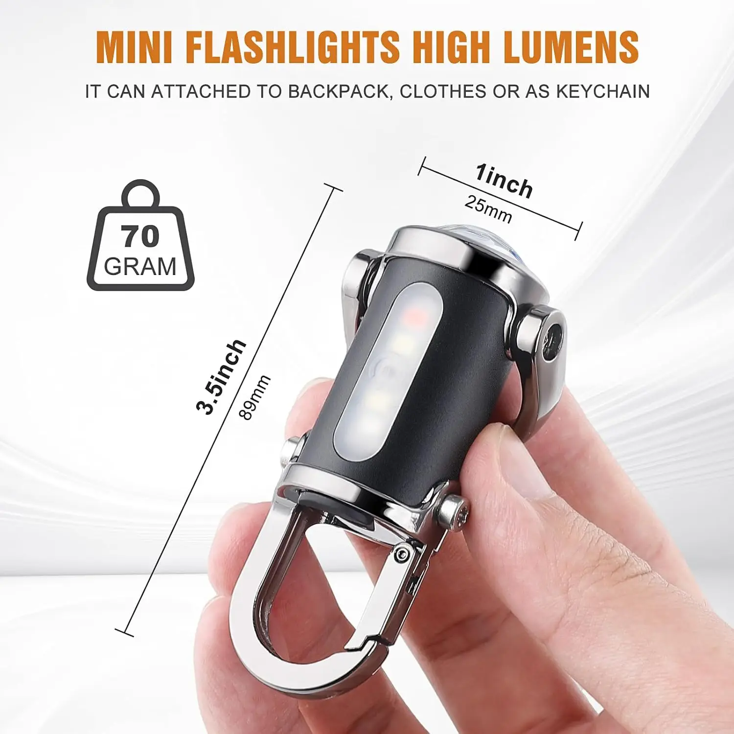 Mini Keychain Flashlight Recha - Outdoor Lighting Hooks recension och pris