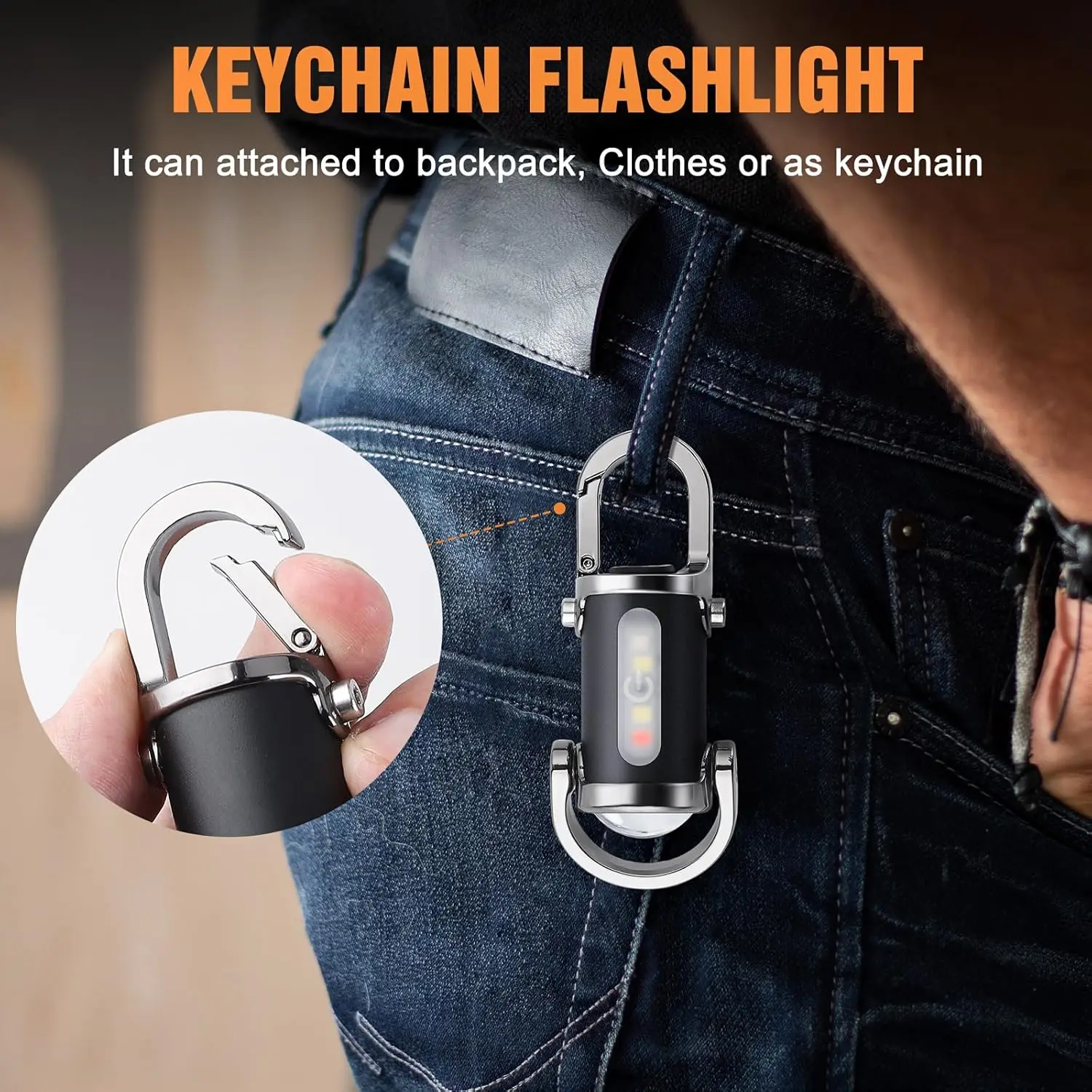 Mini Keychain Flashlight Recha - Outdoor Lighting Hooks recension och pris