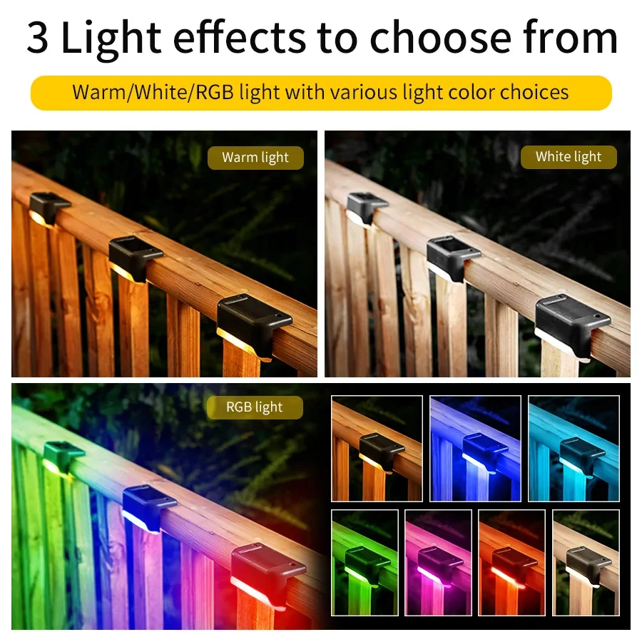1-8 Pack Led Solar Step Lights - Outdoor Lighting On Fence recension och pris