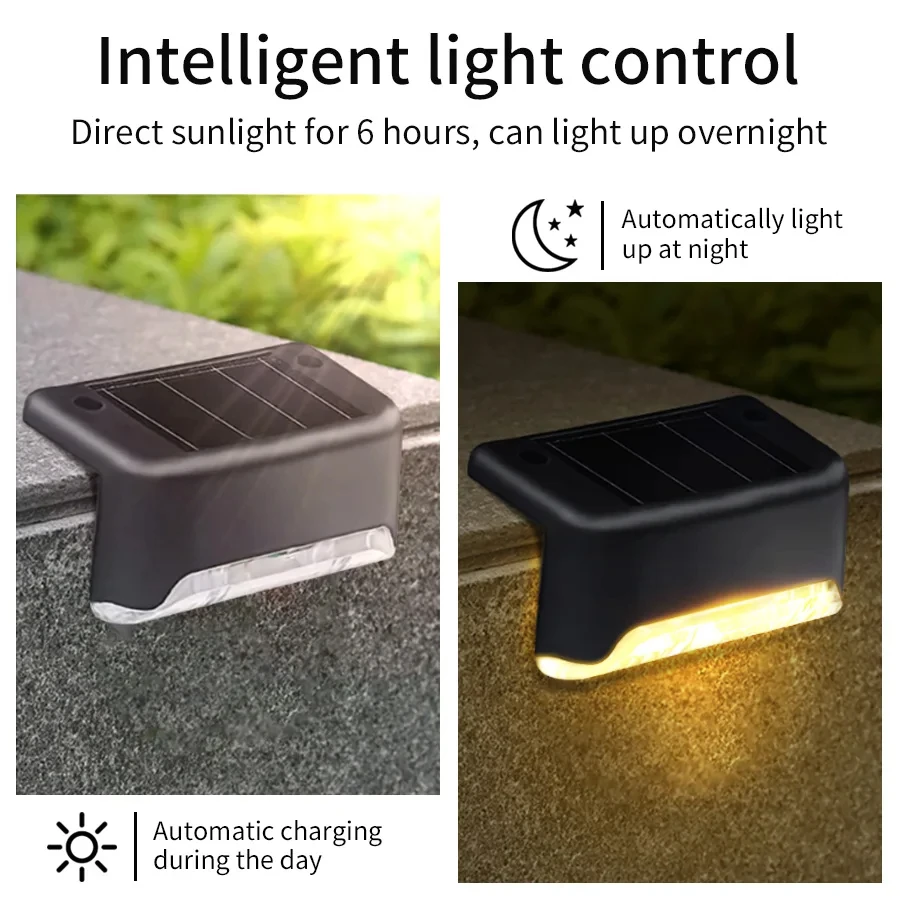 1-8 Pack Led Solar Step Lights - Outdoor Lighting On Fence recension och pris