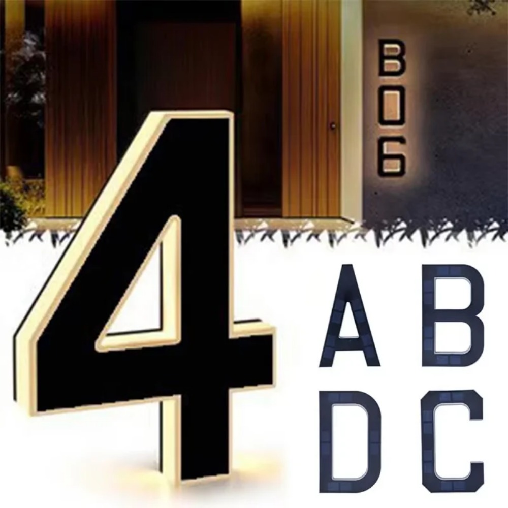 New Solar Address Sign LED Hou - Outdoor Lighting For Front Of House recension och pris