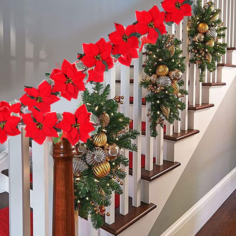 2/3m Christmas Poinsettia Flow - Xmas Outdoor Lighting Decorations recension och pris