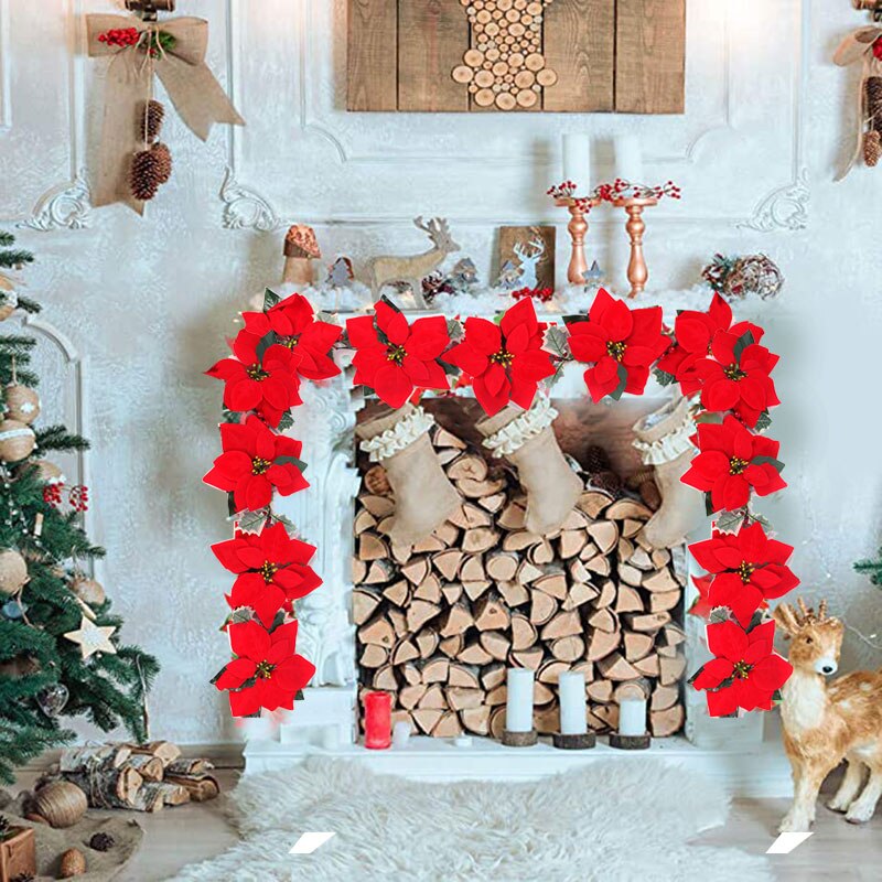 2/3m Christmas Poinsettia Flow - Xmas Outdoor Lighting Decorations recension och pris