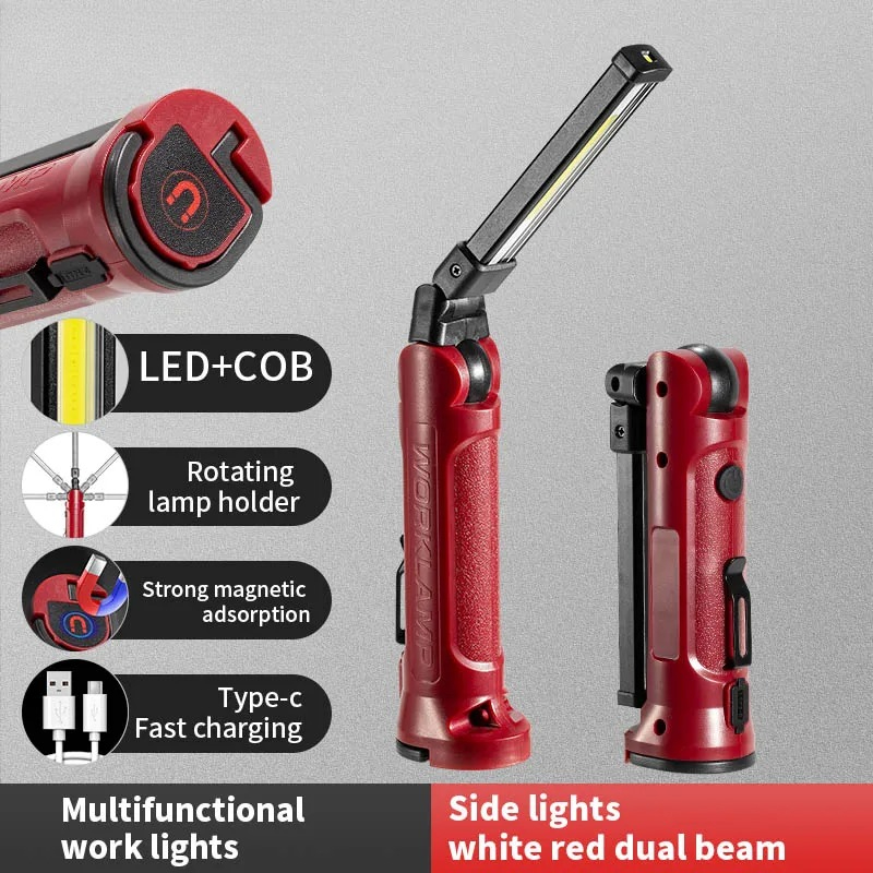 COB LED Work Light Rechargeabl - Outdoor Lighting Hooks recension och pris