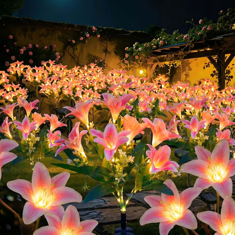 Solar Lily Flower Lawn Lights  - Landscape Spike Light recension och pris