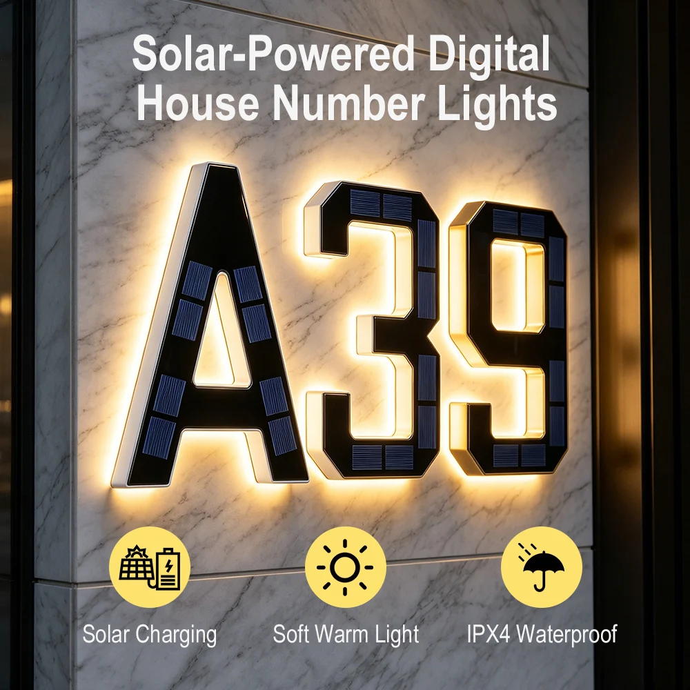 12CM Solar House Number Lights - Outdoor Lighting For Front Of House recension och pris