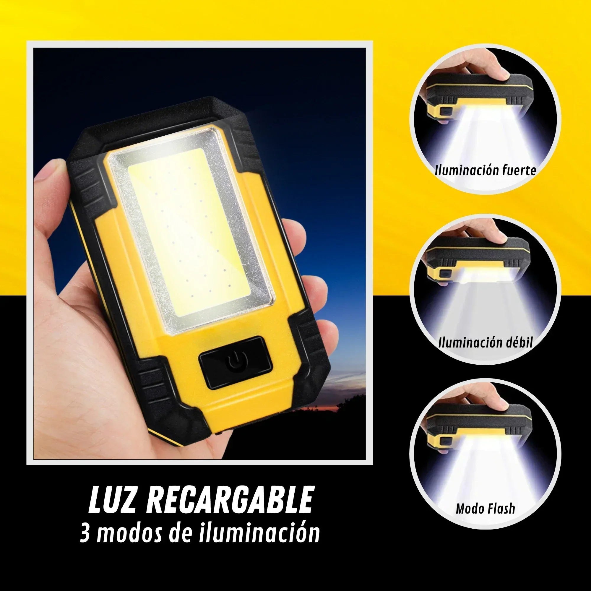 Rechargeable 4000MaH Work Ligh - Outdoor Lighting Hooks recension och pris