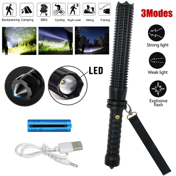 USB Rechargeable LED Flashligh - Outdoor Lighting Panel recension och pris