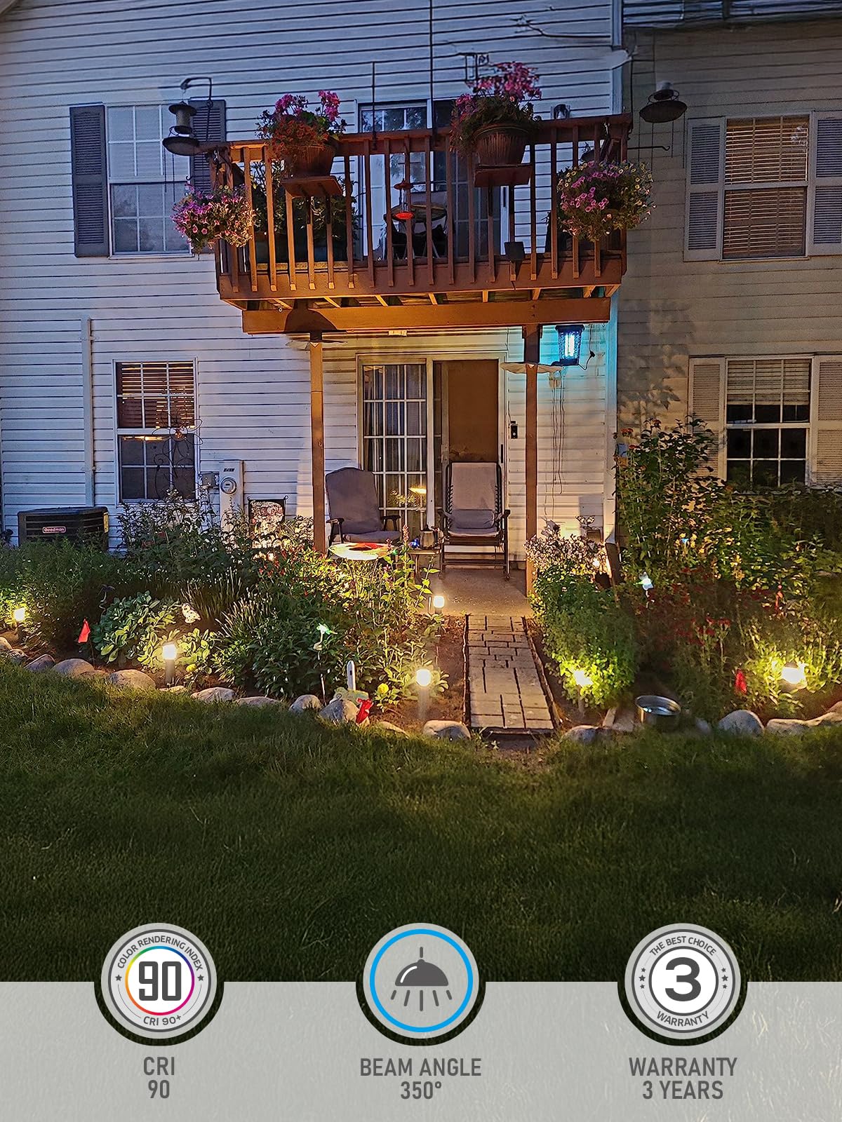 8Pcs LED Outdoor Garden Lawn L - Landscape Spike Light recension och pris