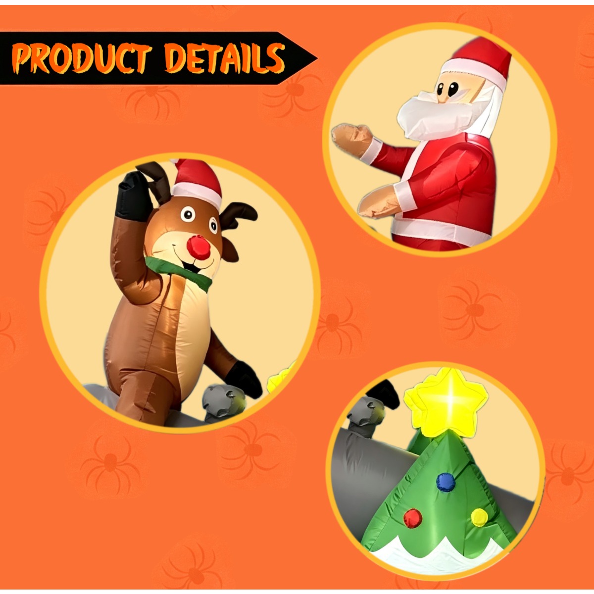 Christmas Inflatable Toys Sant - Outdoor Lighting On Trees recension och pris