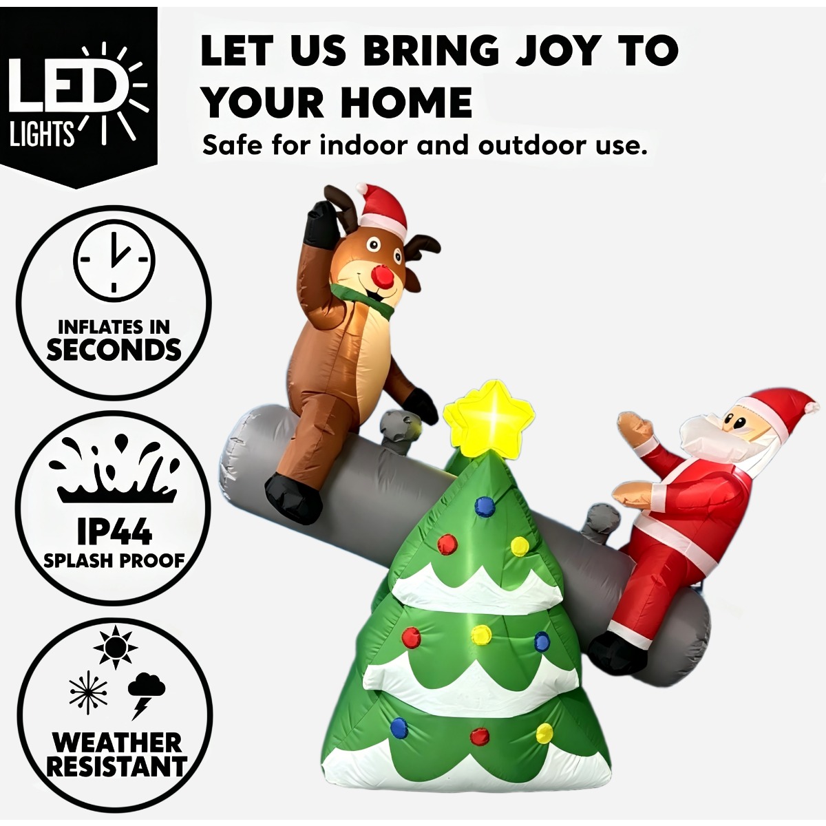 Christmas Inflatable Toys Sant - Outdoor Lighting On Trees recension och pris