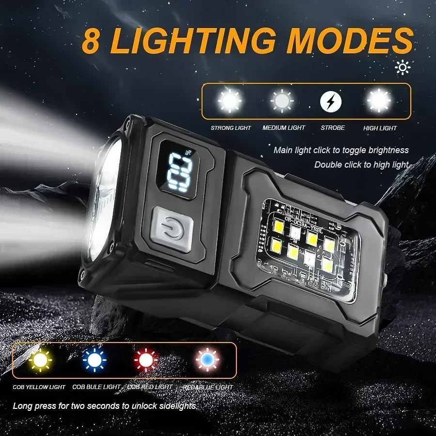 Mini USB Recharge LED Flashlig - Outdoor Lighting Black recension och pris