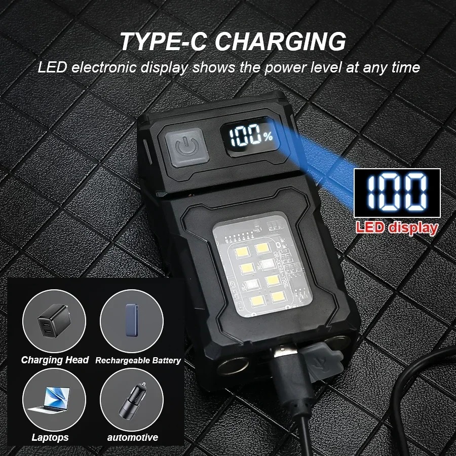 Mini USB Recharge LED Flashlig - Outdoor Lighting Black recension och pris