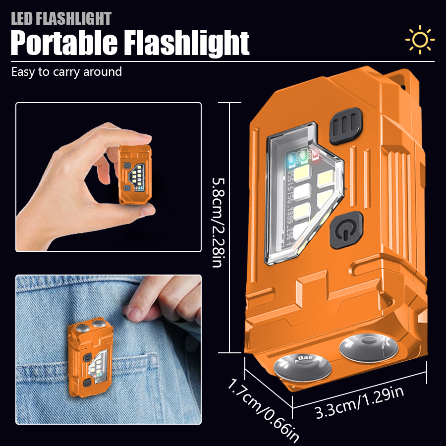 Mini Keychain EDC Flashlight R - Outdoor Lighting Black recension och pris