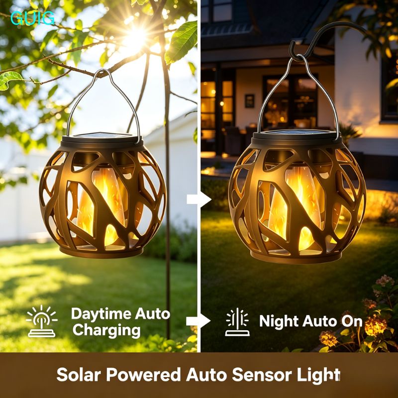 1/2/4 Pack Solar Hanging Flame - Outdoor Lighting On Trees recension och pris