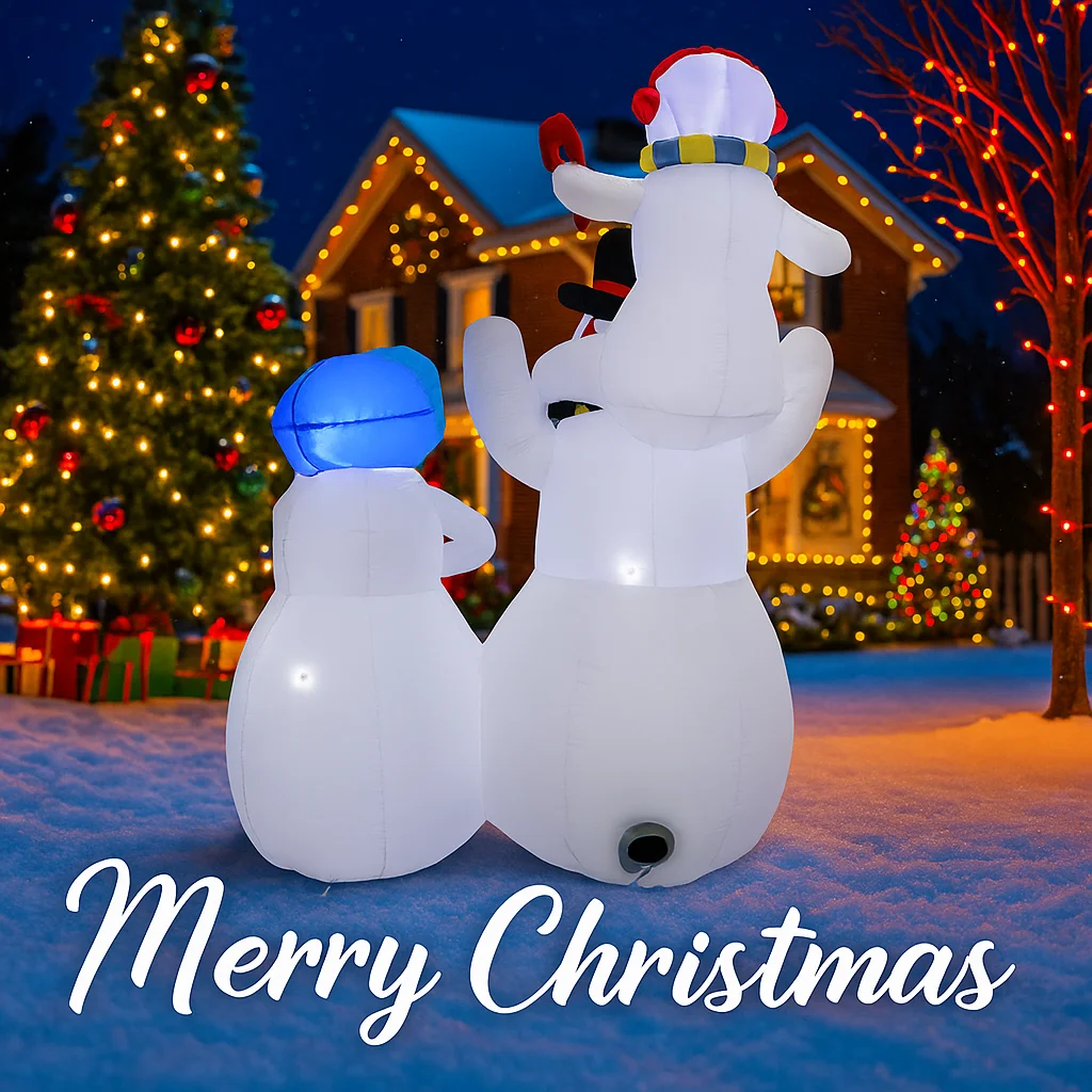 5.91FT Inflatable Toy Snowman  - Xmas Outdoor Lighting Decorations recension och pris