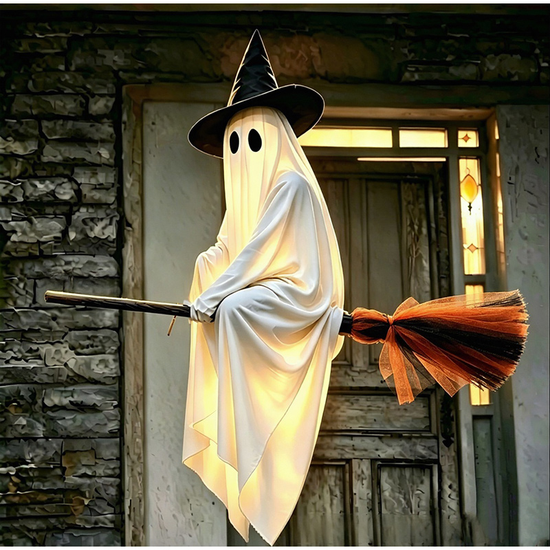 Halloween Flying Brooms And Gh - Outdoor Lighting Halloween recension och pris
