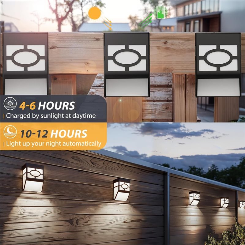 ABFU-8Pcs Solar Powered Wall M - Quality Outdoor Lighting Brands recension och pris