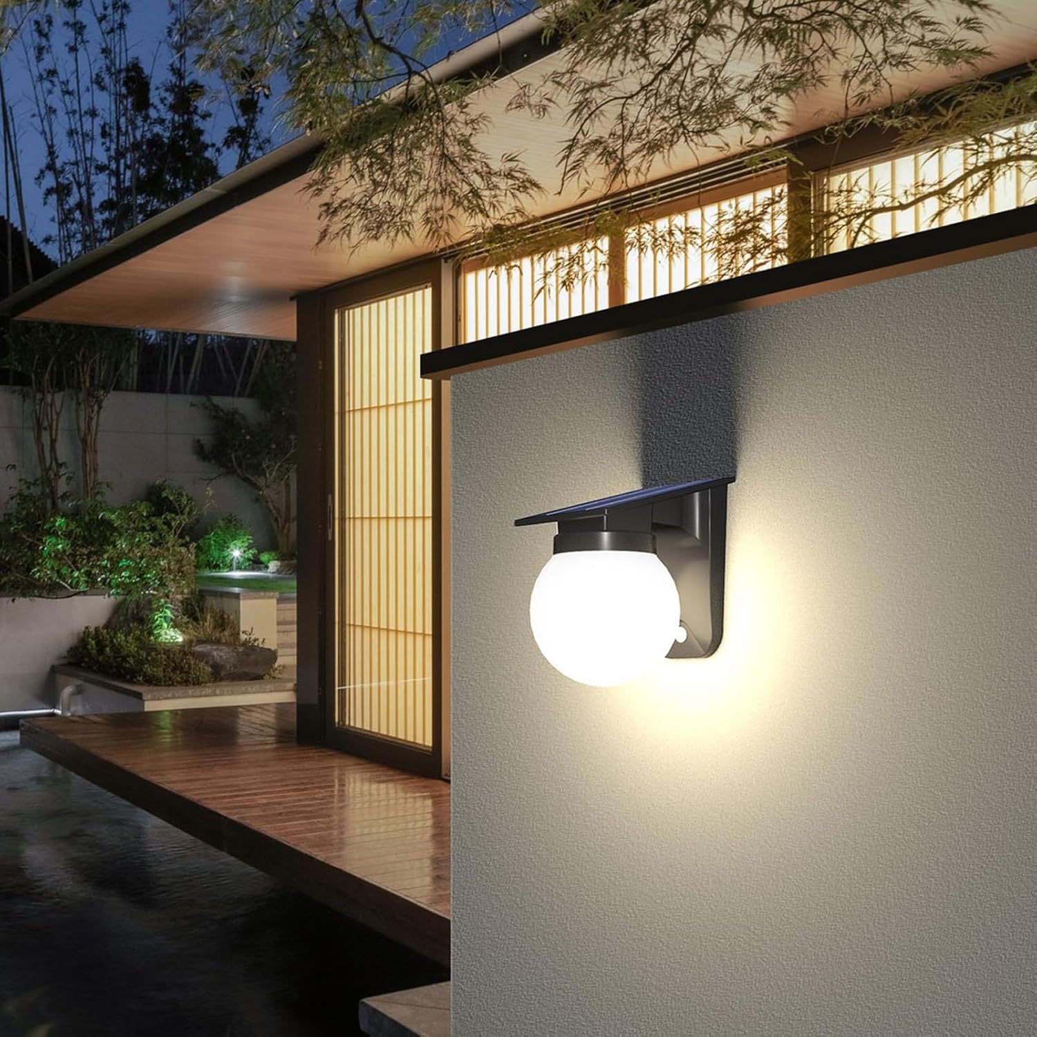 Solar Sphere Wall Lights Outdo - Outdoor Lighting On Fence recension och pris