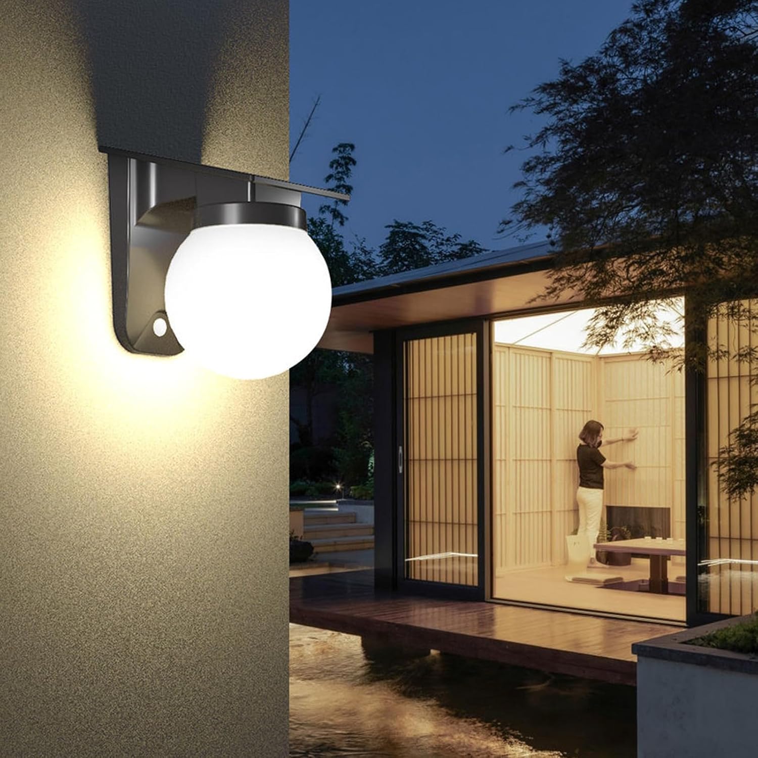 Solar Sphere Wall Lights Outdo - Outdoor Lighting On Fence recension och pris