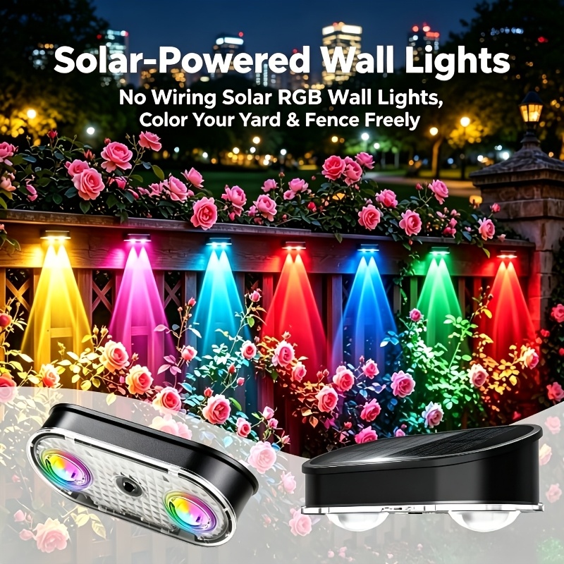 RGB Solar Fence Light IP44, 8  - Landscape Spike Light recension och pris